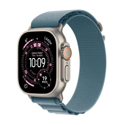 Apple Watch Ultra 3 (2025) GPS + Cellular 5G 49mm Natur Titanium Case with Light Blue/Alpine Loop M EU MEWM4