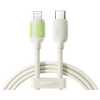 Joyroom Type-C - Lightning Fluorescent Series Cable A53, 30W, 1.2m, Beige (S-A53)