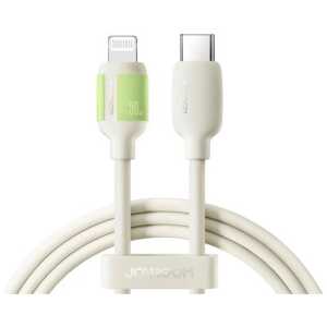 Joyroom Type-C - Lightning Fluorescent Series Cable A53, 30W, 1.2m, Beige (S-A53)