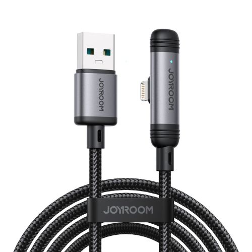 Joyroom USB - Lightning EnjoyX Series 90 Degree Cable A56, 3A, 480mb/s, 1.2m, Black (S-A56)