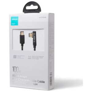 Joyroom Gaming Cable Type-C (Angled) - Type-C (Straight) cable 100W, 480mb/s, 1.2m, Black (S-CC100A6)