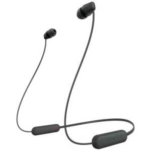 Sony WI-C100 Bluetooth Wireless In-Ear Headphones, BT 5.0, Remote Control, Black EU