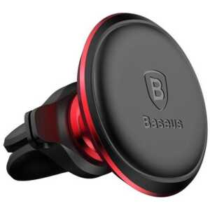 Baseus Car Mount Magnetic Car Air vent Phone Holder, Red/ Black (SUGX020009)