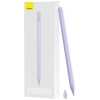 Baseus Tablet Tool Active Stylus Pen Smooth Wtiting 2 Wireless Charging with LED Indicator + Active Replaceable Tip for iPad, Purple (SXBC060105)