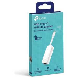TP-Link Network Adapter Cable UE300C Type-C to Ethernet RJ45, 1000Mb/s, White EU