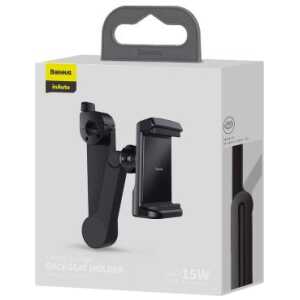Baseus Car Mount Wireless Charger Energy Storage Backseat phone holder 15W Black (WXHZ-01)