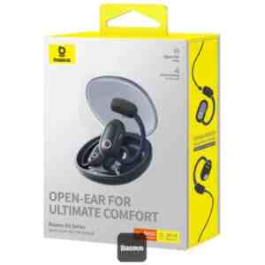 Baseus Earphone Bluetooth Eli Sport 1 TWS, BT5.3 Open-Earbuds, IPX4, Black (A00064400121-00)