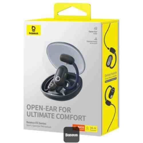 Baseus Earphone Bluetooth Eli Sport 1 TWS, BT5.3 Open-Earbuds, IPX4, Black (A00064400121-00)