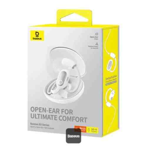 Baseus Earphone Bluetooth Eli Sport 1 TWS, BT5.3 Open-Earbuds, IPX4, White (A00064400221-00)