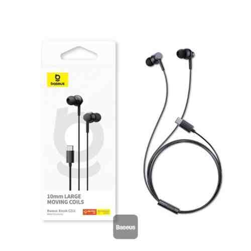Baseus Earphone Encok CZ11 Wired with Mic Black (A00164300113-Z1)