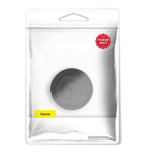 Baseus Tool Rainbow Circle hook and loop Straps / Velcro tape velcro cable organizer 1m Black (ACMGT-E01) - Image 2