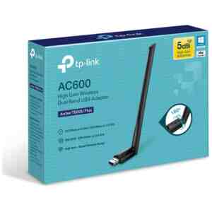 TP-Link Network Adapter T600U Plus AC600 Wireless, USB 2,0, 600Mb/s, Black EU