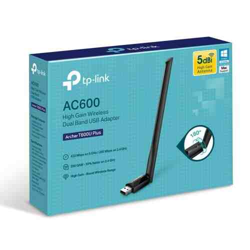 TP-Link Network Adapter T600U Plus AC600 Wireless, USB 2,0, 600Mb/s, Black EU - Image 2