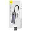 Baseus HUB UltraJoy Series 5-in-1 Adapter (Type-C to 4xUSB, 4K 30Hz HDMI), Gray (B00052809813-00)