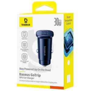 Baseus Car Charger GoTrip C+C, QC 3.0, 30W Black (C00072300123-01)