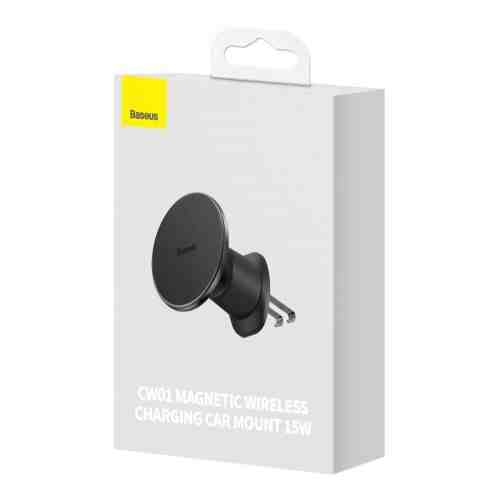 Baseus Car Charger Inductive 15W Holder CW01 for Air Vent, Black (C40141001111-00) - Image 2