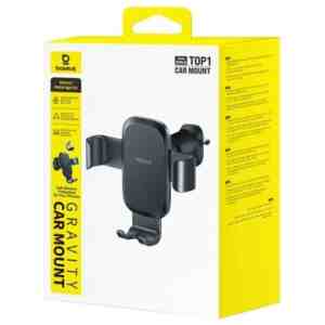 Baseus Car Mount Metal Age Go Gravity Phone holder (Air outlet Version) Black (C40478701123-00)