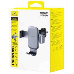 Baseus Car Mount Metal Age Go Gravity Phone holder (Air outlet Version) Gray (C40478701813-00)