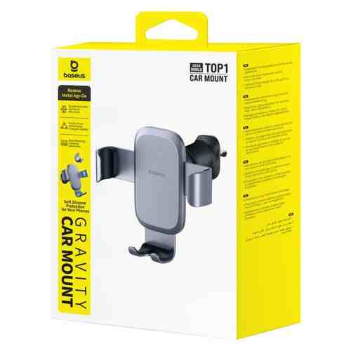 Baseus Car Mount Metal Age Go Gravity Phone holder (Air outlet Version) Gray (C40478701813-00)