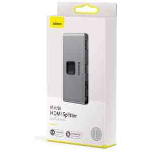 Baseus HUB Matrix HDMI Switcher (2in1 or 1in2) Space Gray (CAHUB-BC0G)