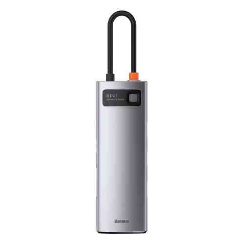 Baseus HUB Metal Gleam Series 8-in-1 Multifunctional (Type-C to PD/4K HD/USB3.0) Docking Station Gray (CAHUB-CV0G) - Image 3