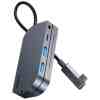 Baseus HUB Bend Angle No.7 Multifunctional (Type-C to 2xUSB3.0 + HDMI 4K + PD 100W + 3.5mm + TF) Upgraded version Space Gray (CAHUB-CWJ0G) - Image 3