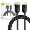 Baseus Video Cable High Definition Series HDMI 8K - HDMI 8k, 2.0 4K, 60 Hz, 48 Gbps, 2m, Black (CAKGQ-K01)