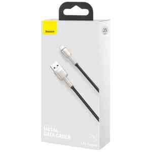 Baseus Lightning Cafule Series Metal data cable 2.4A 0.25m Black