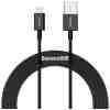 Baseus Lightning Superior Series cable, Fast Charging, Data 2.4A, 2m Black (CALYS-C01) - Image 3