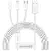 Baseus Cable Superior Series 3-in-1 Fast Charging Data Cable USB to M+L+C 3.5A 1.5m White (CAMLTYS-02) - Image 3