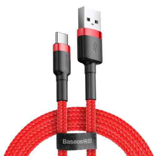Baseus Type-C Cafule cable 3A, 1m, Red + Red (CATKLF-B09) - Image 3