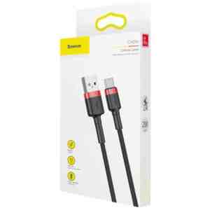 Baseus Type-C Cafule cable 2A 2m Red + Black (CATKLF-C91)