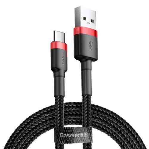 Baseus Type-C Cafule cable 2A 2m Red + Black (CATKLF-C91) - Image 3