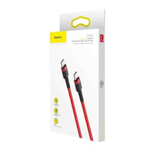 Baseus Type-C - Type-C Cafule Cable PD 2.0, QC 3.0, 60W, 3A, 1m, Red (CATKLF-G09)
