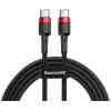 Baseus Type-C - Type-C cable Cafule PD 2.0, 60W, Flash charging (20V 3A), 1m, Red/Black (CATKLF-G91) - Image 3