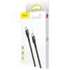 Baseus Type-C - Type-C Cafule Cable PD 2.0 60W, 3A, 2m, Black/ Gray (CATKLF-HG1) - Image 2