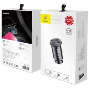 Baseus Car Charger Grain 3.1A Black (CCALL-ML01)