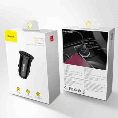 Baseus Car Charger Circular Plastic A+C PPS PD3.0 + QC4.0 + 30W Black (CCALL-YS01) - Image 2