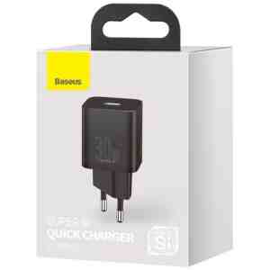 Baseus Travel Charger Super Si 1C Quick Charger PD 30W EU Black (CCSUP-J01)