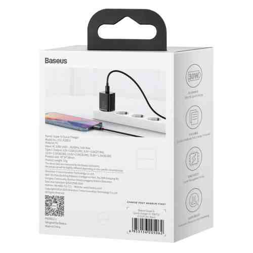 Baseus Travel Charger Super Si 1C Quick Charger PD 30W EU Black (CCSUP-J01) - Image 3