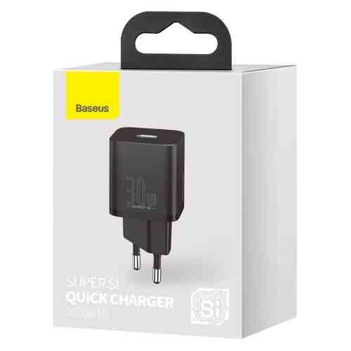 Baseus Travel Charger Super Si 1C Quick Charger PD 30W EU Black (CCSUP-J01) - Image 2