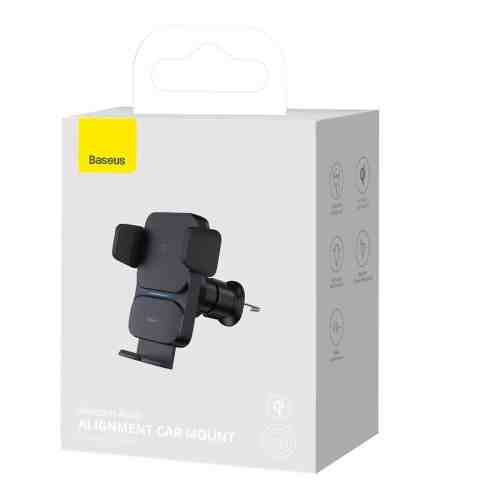 Baseus Car Mount Wireless Charger Wisdom Auto Alignment Air Outlet base QI 15W Black (CGZX000001) - Image 2