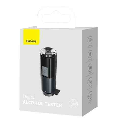 Baseus Car Tool Alcohol Breathalyser Breathless Series, PD 5V (with USB - Type-C 1m cable), Black (CRCX-01) - Image 2