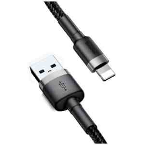Baseus Lightning Cafule Cable 2.4A 1m Gray + Black (CALKLF-BG1)