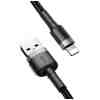 Baseus Lightning Cafule Cable 2.4A 1m Gray + Black (CALKLF-BG1) - Image 2