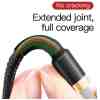 Baseus Lightning Cafule Cable 2.4A 1m Gold + Black (CALKLF-BV1) - Image 3