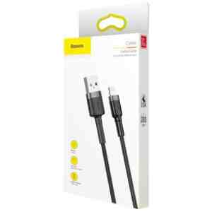 Baseus Lightning Cafule Cable 1.5A 2m Gray + Black (CALKLF-CG1)