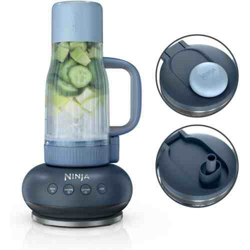 Ninja BlendBoss Blender 710ml with Removable Travel Cup, 3 Preset Mode Cyberspace EU DB351EUCY