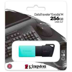 Kingston Pendrive 256GB DataTraveler Exodia M USB 3.2 Black/ Teal EU (DTX/256GB)