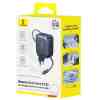 Baseus Travel Charger EnerCore CJ11 Wall Charger C+C+U, 67W with Retractable Cable (0.8m) Black (E0121E00)